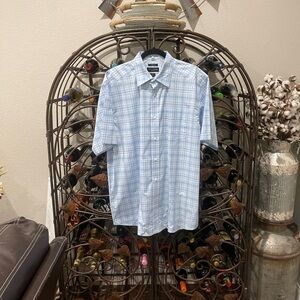 Ariat Pro Men's Light Blue Plaid Button-Down Shirt